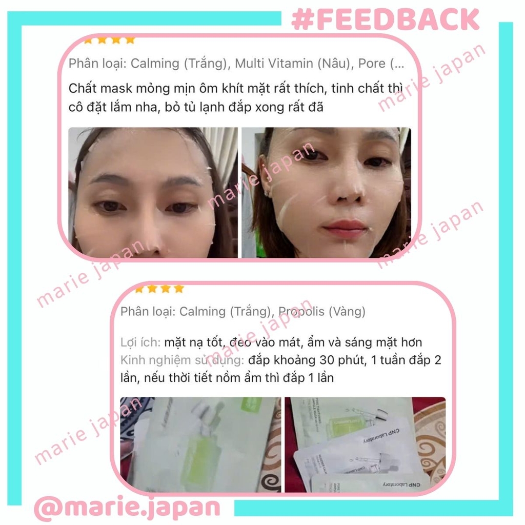 Mặt Nạ CNP Laboratory Ampule Mask Dưỡng Ẩm Phục Hồi Da Sáng Mịn Hàn Quốc Miếng Lẻ 25ml