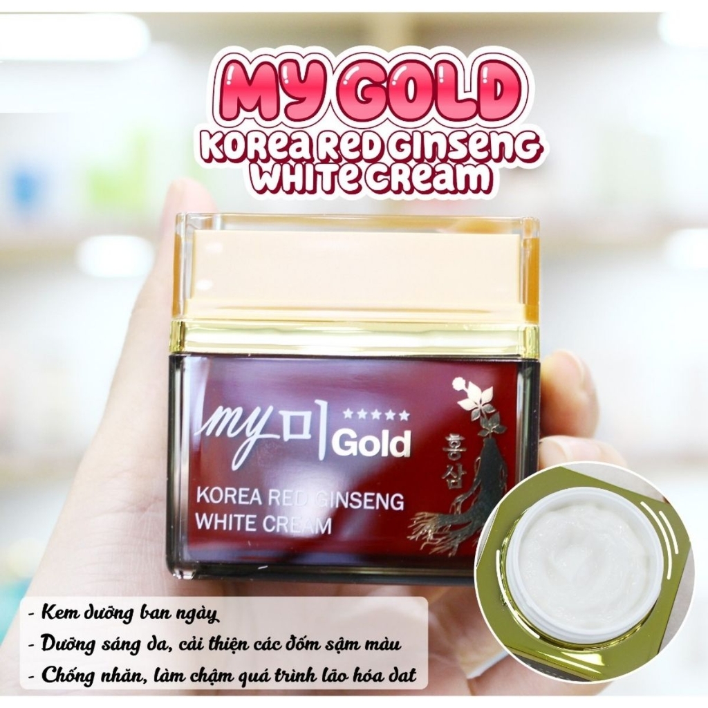 Kem Dưỡng My Gold Korea Red Ginseng - WHITE CREAM NGÀY Hũ 50ml