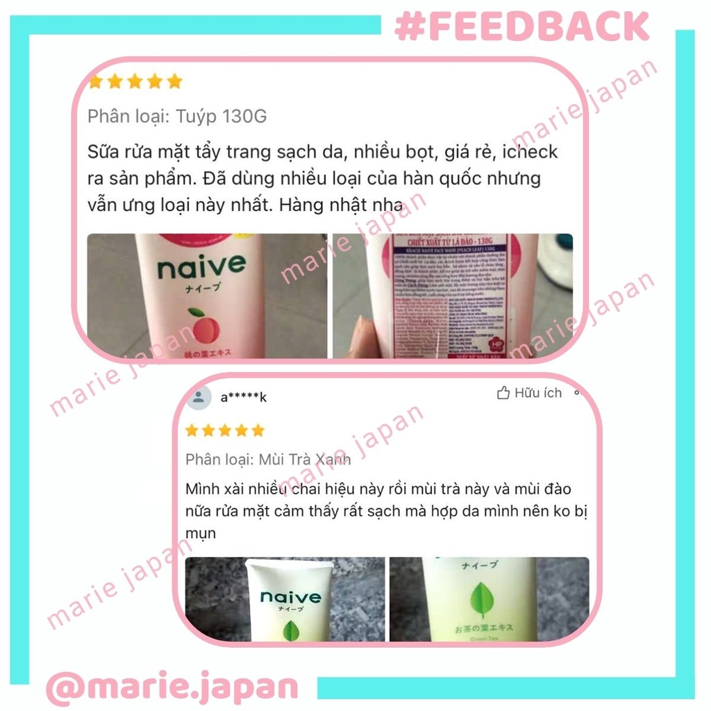 Sữa Rửa Mặt Kracie Làm Sạch Dịu Nhẹ Dưỡng Ẩm Mịn Da Naive Foaming Face Wash Nhật Bản Tuýp 130g