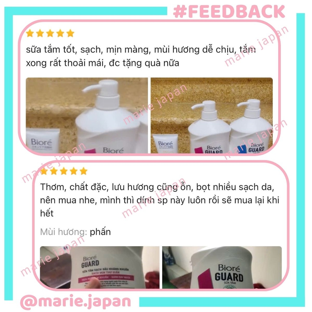 Sữa Tắm Biore Guard Sạch Sâu Kháng Khuẩn Mát Lạnh Ẩm Mịn Da Nhật Bản