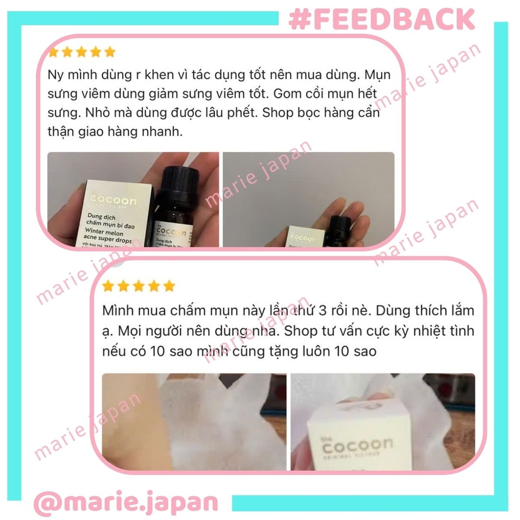 Dung Dịch Chấm Mụn Bí Đao Cocoon Giảm Sưng Viêm Sạch Mụn Chai 5ml