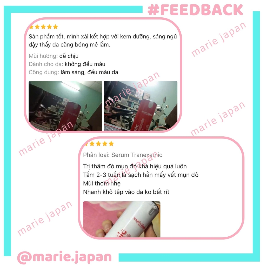 Siêu Tinh chất Angel's Liquid Tranexamic Dưỡng Trắng Mờ Nám Chuyên Biệt Hiệu Quả Mela Ampoule 30ml