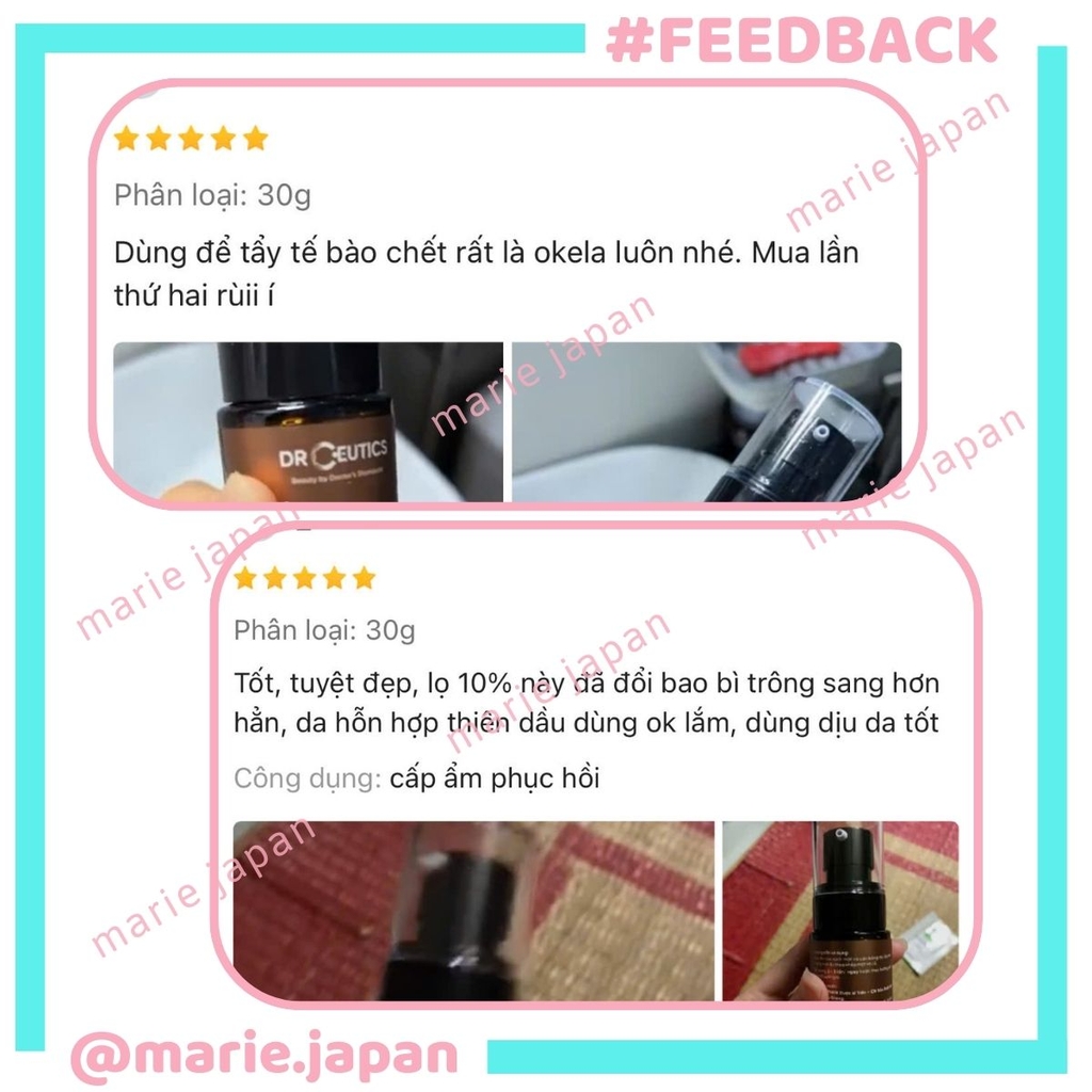 Serum DrCeutics AHA 10% Exfoliating Tẩy Tế Bào Cải Thiện Sắc Tố Da  Se Khít Lỗ Chân Lông Chai 30g