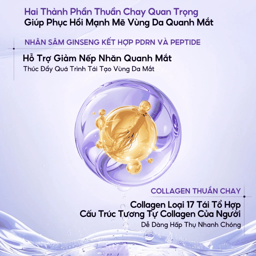 Mặt Nạ Mắt Colorkey Luminous Hỗ Trợ Làm Sáng và Nâng Cơ Vùng Da Mắt  Ginseng Brightening & Uplifting Eye Mask 1 Miếng Lẻ 6g