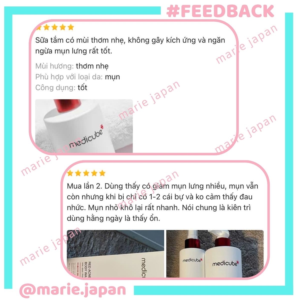 Sữa Tắm Medicube Red Ance Body Wash Ngăn Ngừa Mụn Lưng Dưỡng Sáng Da Hàn Quốc Chai 400g
