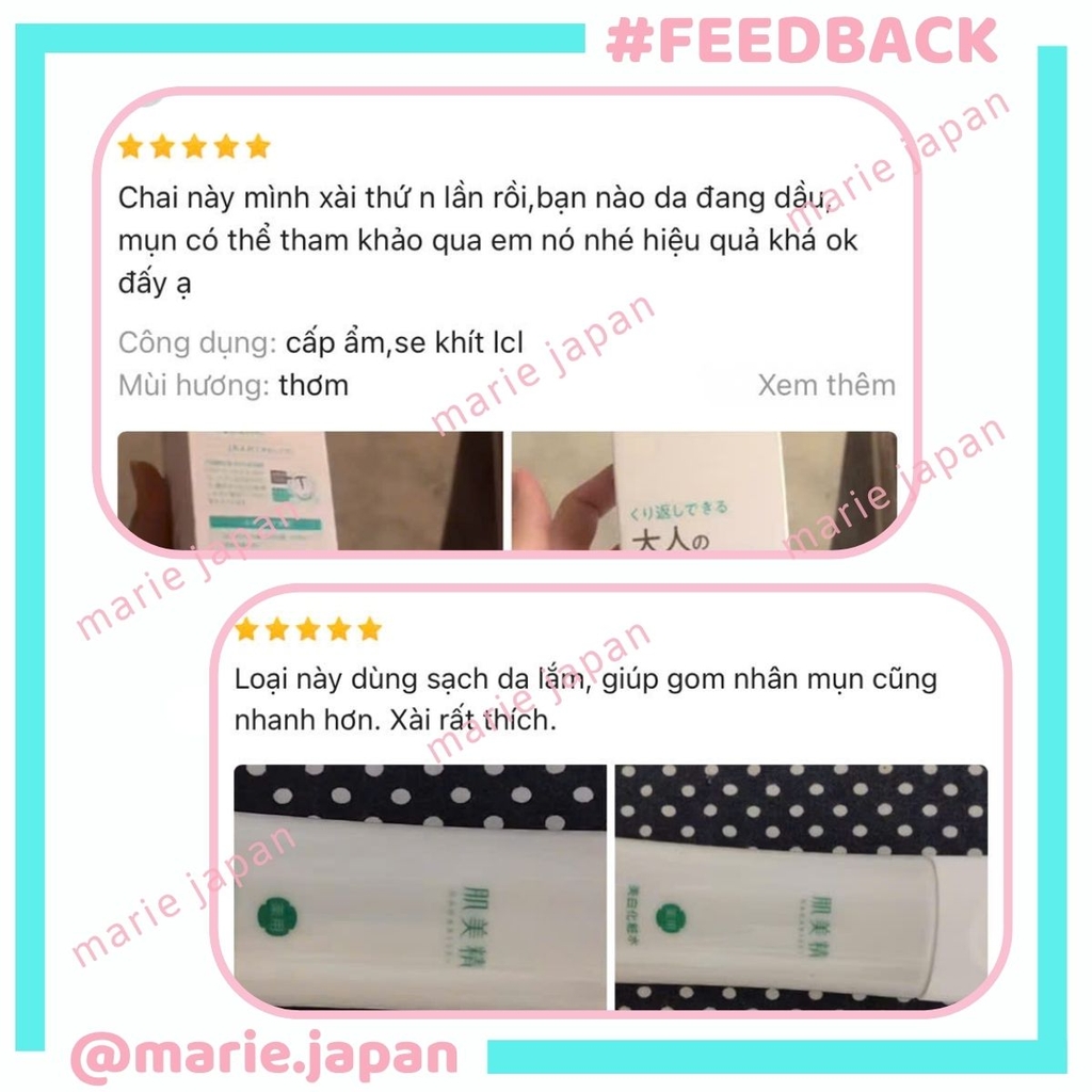 Toner Kracie Hadabisei Facial Lotion Acne Care Dưỡng Ẩm Giảm Mụn Dịu Da Nhật Bản Chai 200ml