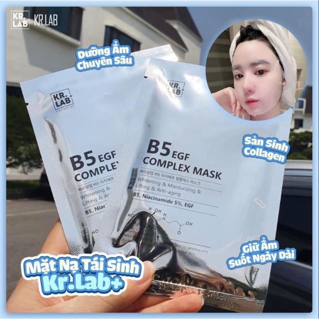 Mặt Nạ Kr.Lab B5 EGF Complex Mask Dưỡng Ẩm Sáng Da Phục Hồi Hàn Quốc 25g