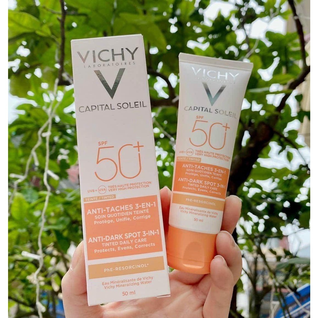 Kem Chống Nắng Vichy Capital Soleil Anti-Dark Spot 3 In 1 SPF50+ 50ml