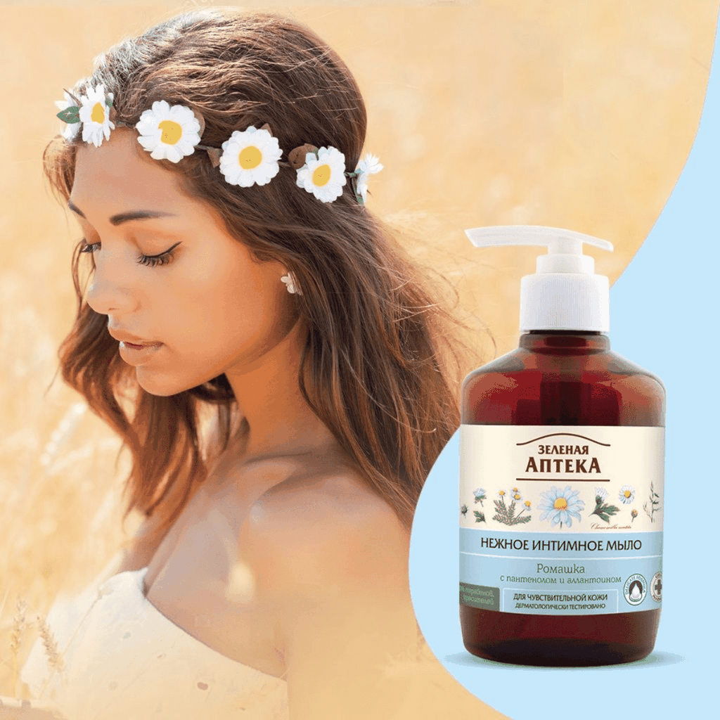 Dung Dịch Vệ Sinh Phụ Nữ Zelenaya Apteka Làm Sạch Lành Tính Dịu Nhẹ Cân Bằng Độ Ph Cô Bé 370ml