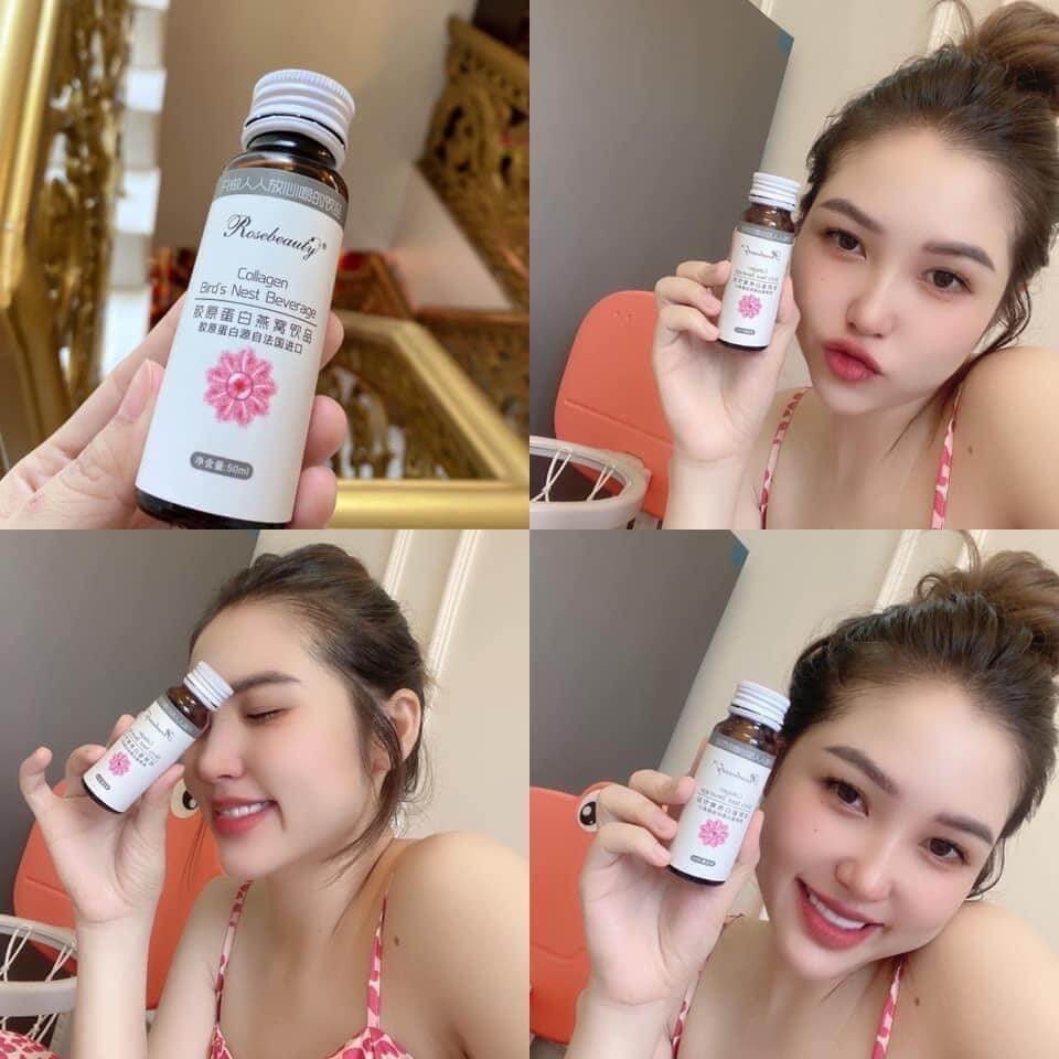 Nước Uống Collagen Yến Rose Beauty Hộp 8 Chai x 50ml