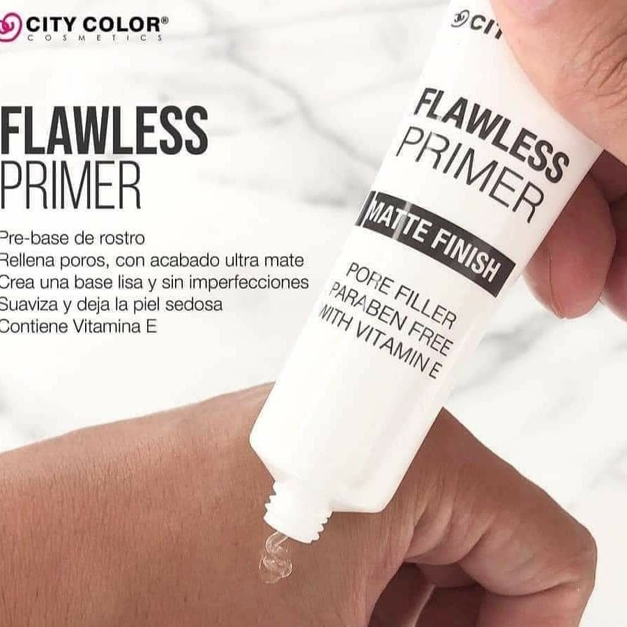 Kem Lót Dạng Gel City Color Che Phủ Tốt Kiềm Dầu Mịn Da Flawless Primer Matte Finish Mỹ - Tuýp 27ml