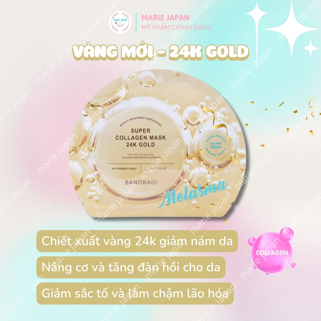 Mặt Nạ Banobagi Super Collagen Mask Dưỡng Trắng Da Giảm Mụn Nám Cao Cấp (MIẾNG LẺ)