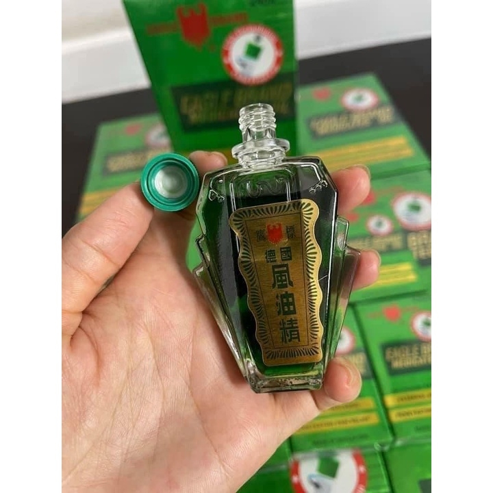Dầu Gió Xanh Con Ó 2 Nắp Eagle Brand Medicated Oil Mỹ 24ml