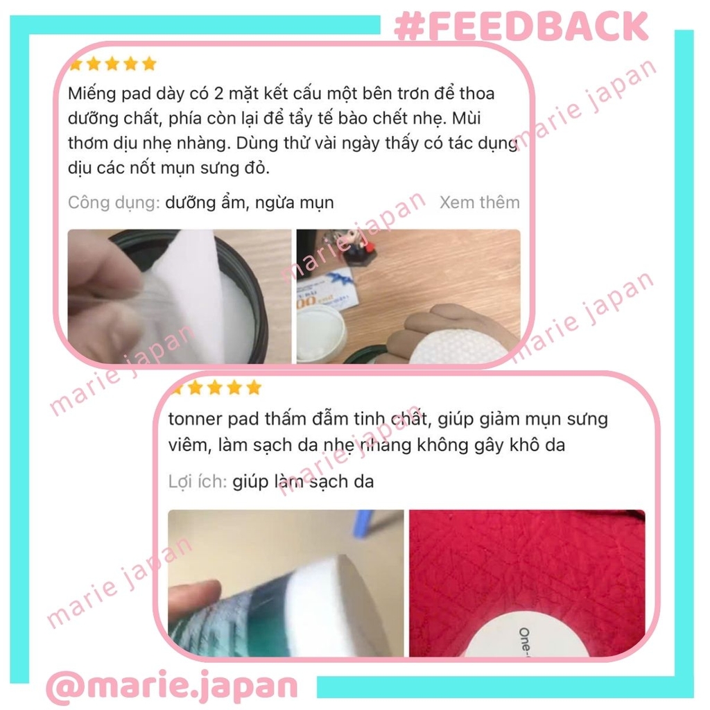 Toner Pad One Days You Help Me Dacto Pad Làm Sạch Sâu Dưỡng Ẩm Giảm Mụn Mờ Thâm Hàn Quốc