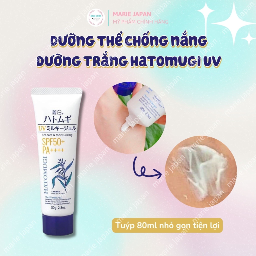 Dưỡng Thể Hatomugi The UV Milky Gel SPF50 Chai 250ml