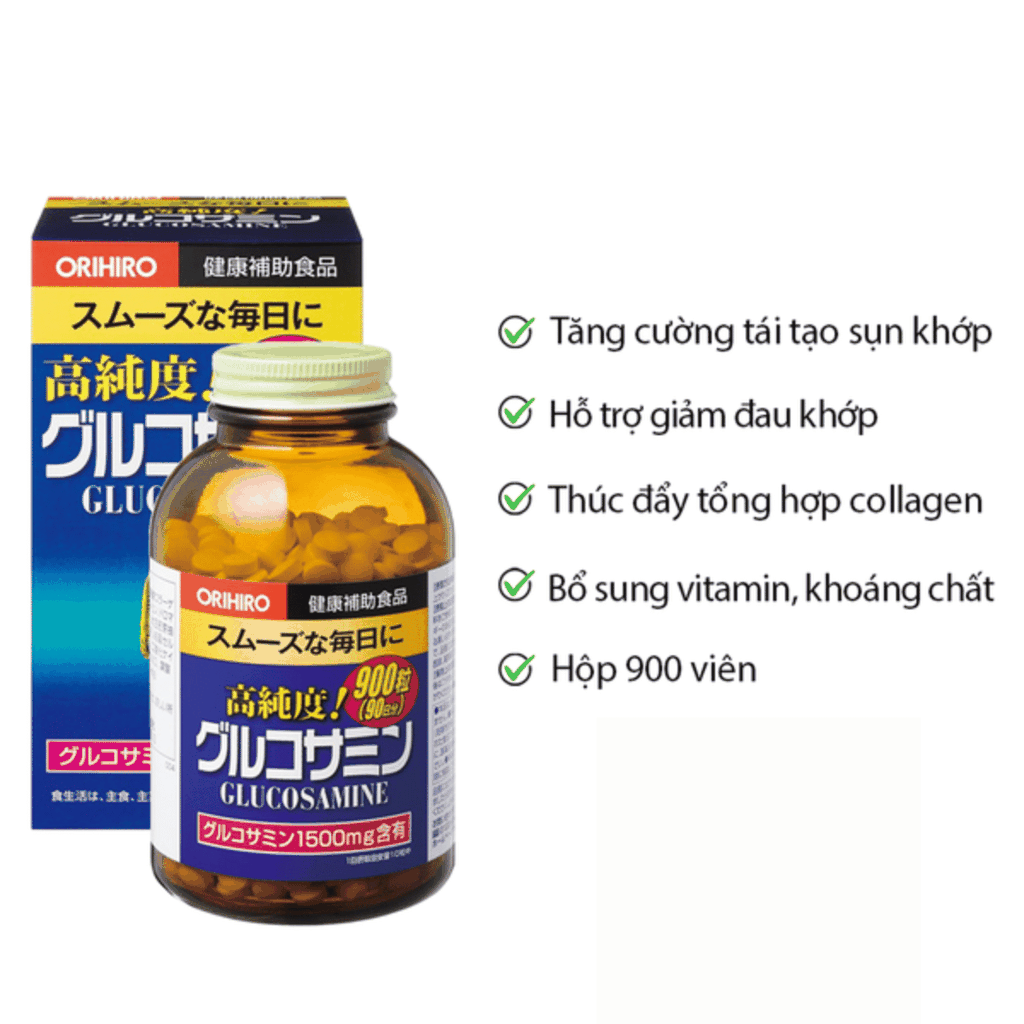 Viên Uống Glucosamine Giảm Đau Bổ Xương Khớp Orihiro Nhật Bản