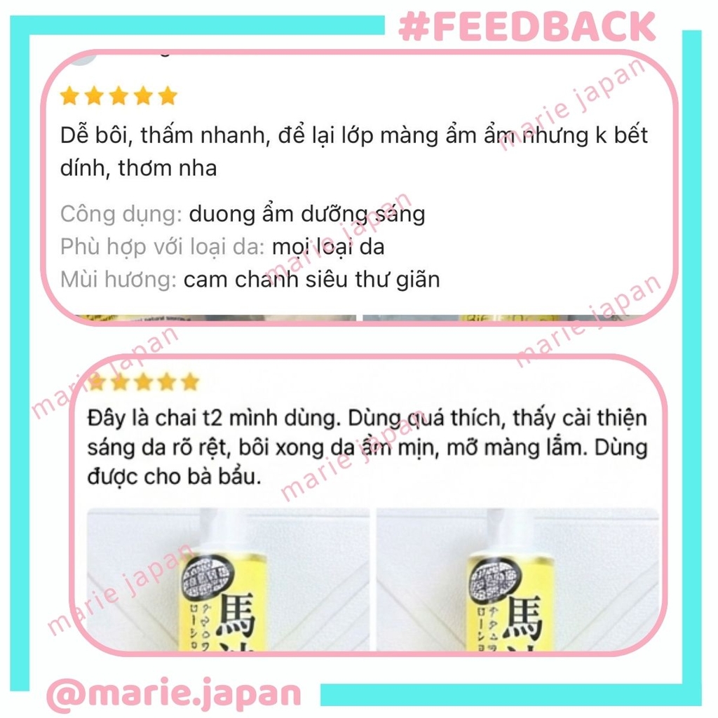 Dưỡng Thể Loshi Horse Oil Dưỡng Ẩm Phục Hồi Mềm Mịn Da Moisture Skin Lotion Nhật Bản Chai 200ml