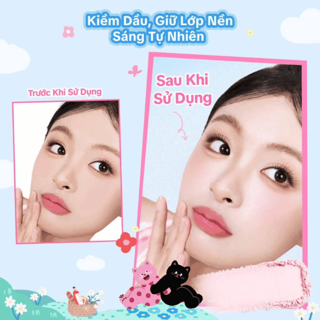 Phấn Phủ Lụa Mịn Lì Colorkey Blurring Silky Setting Powder Soft Lavender 7g