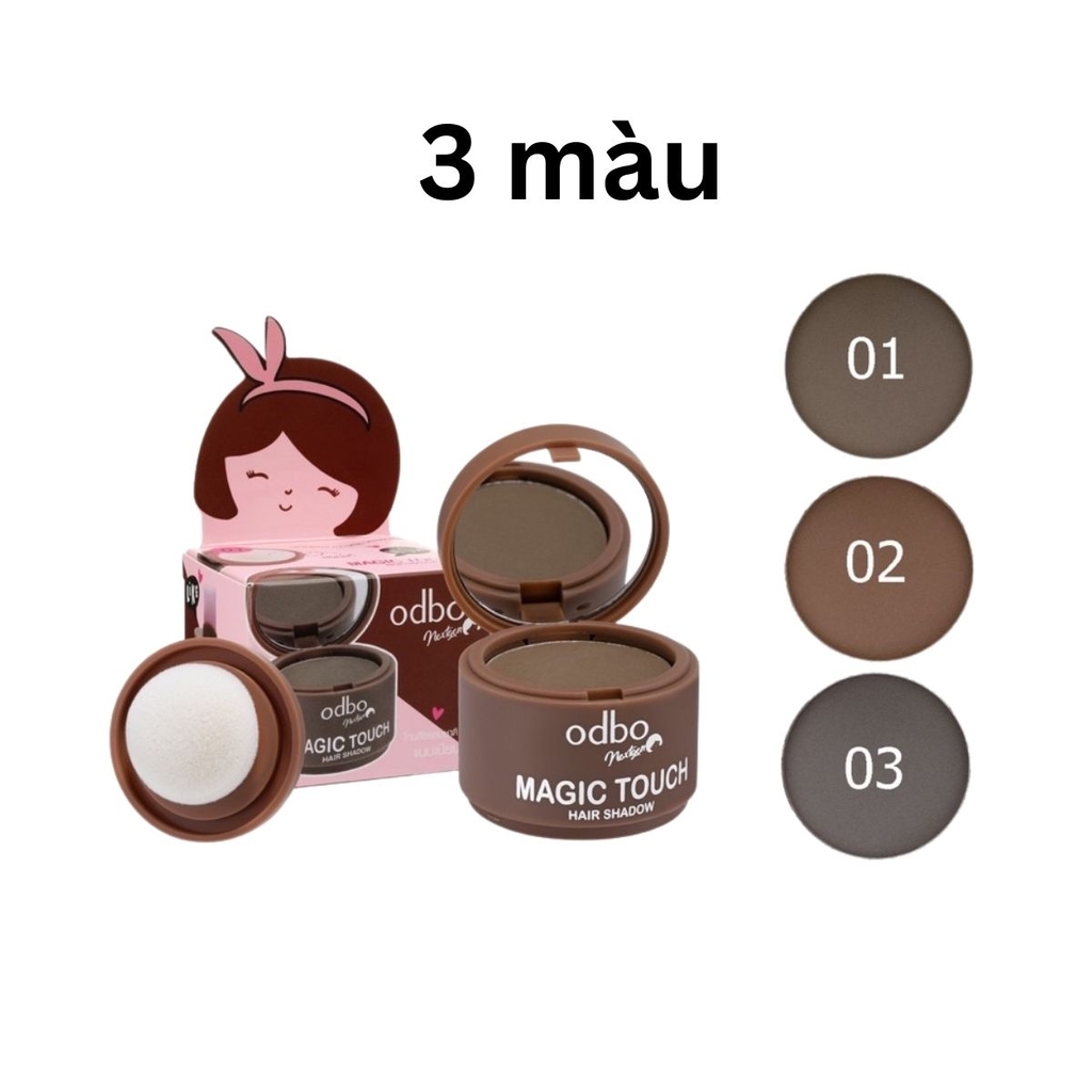 Phấn Dặm Che Hói Tóc ODBO Magic Che Khuyết Điểm Làm Dày Chân Tóc Tự Nhiên Touch Hair Shadow Thái Lan