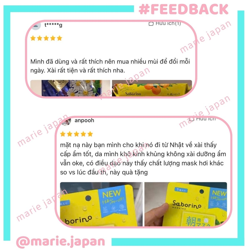 Mặt Nạ Dưỡng Ẩm Hương Trái Cây Saborino Facial Sheet Mask Căng Bóng Mịn Màng Nhật Bản 7 Miếng