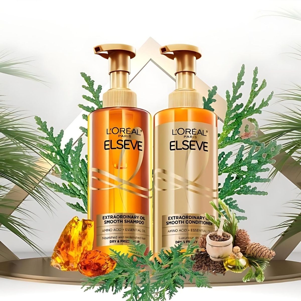 Dầu Xả Loreal Paris Elseve Extraordinary Oil Smooth Chai 440ml