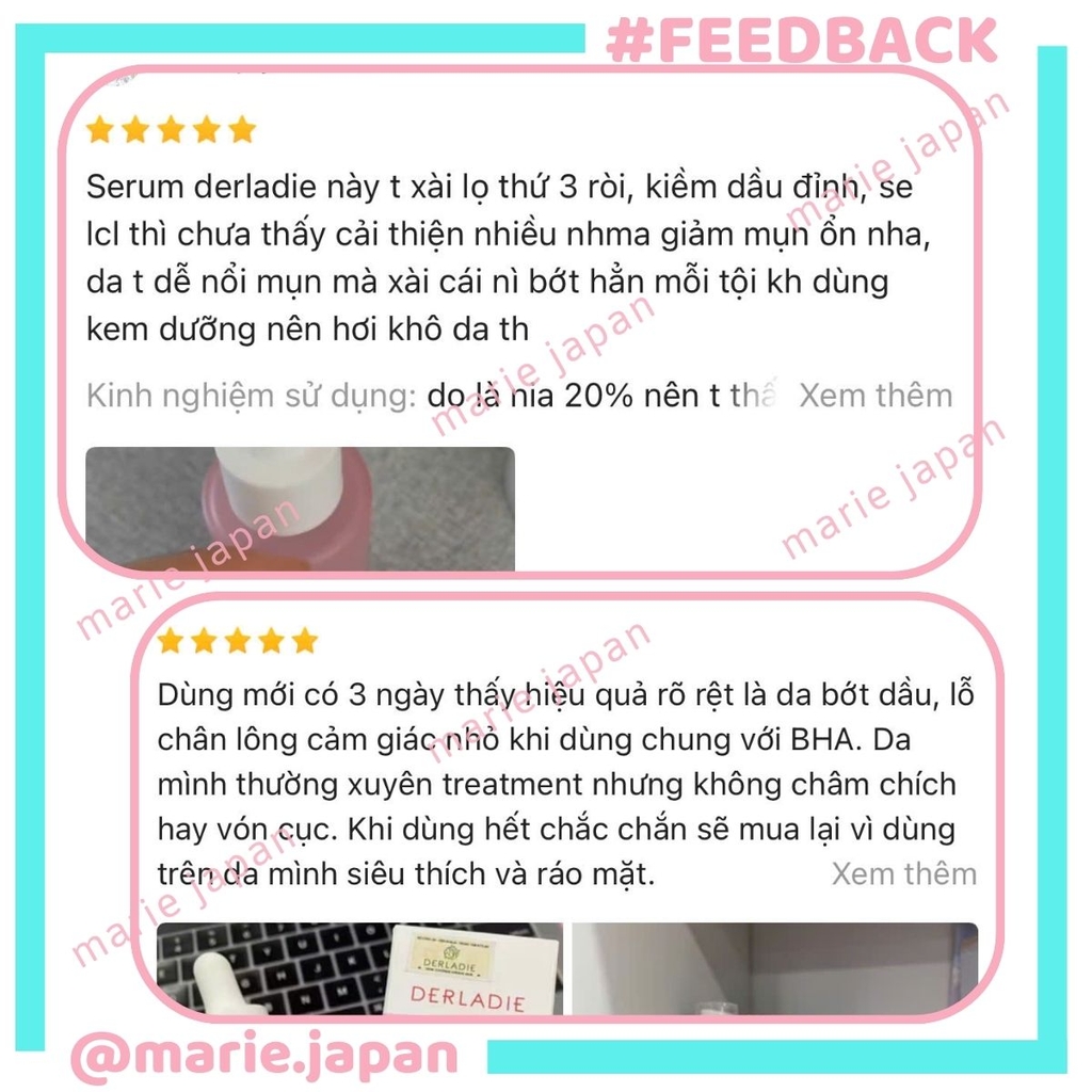 Serum Derladie Giảm Mụn Mờ Thâm Sáng Da Se Lỗ Chân Lông Pore Refining Pinktox Ampoule Hàn Quốc Chai 30ml