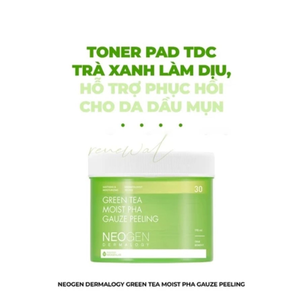 Toner Pad Neogen Dermalogy Tẩy Da Chết Cấp Ẩm Phục Hồi Da Hàn Quốc