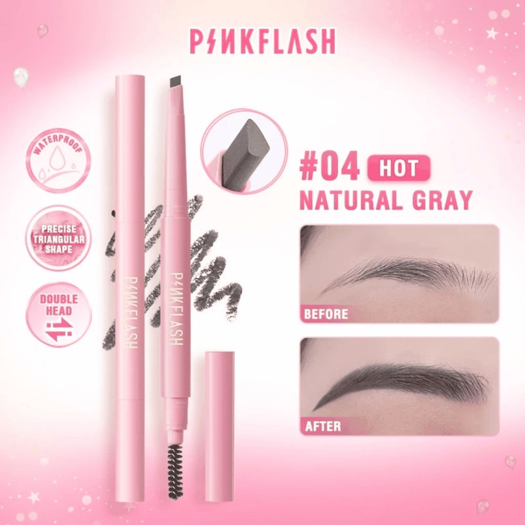 Chì kẻ mày Pinkflash Siêu Bền Màu, Chống Thấm Nước  Waterproof Auto Eyebrow Pencil E09
