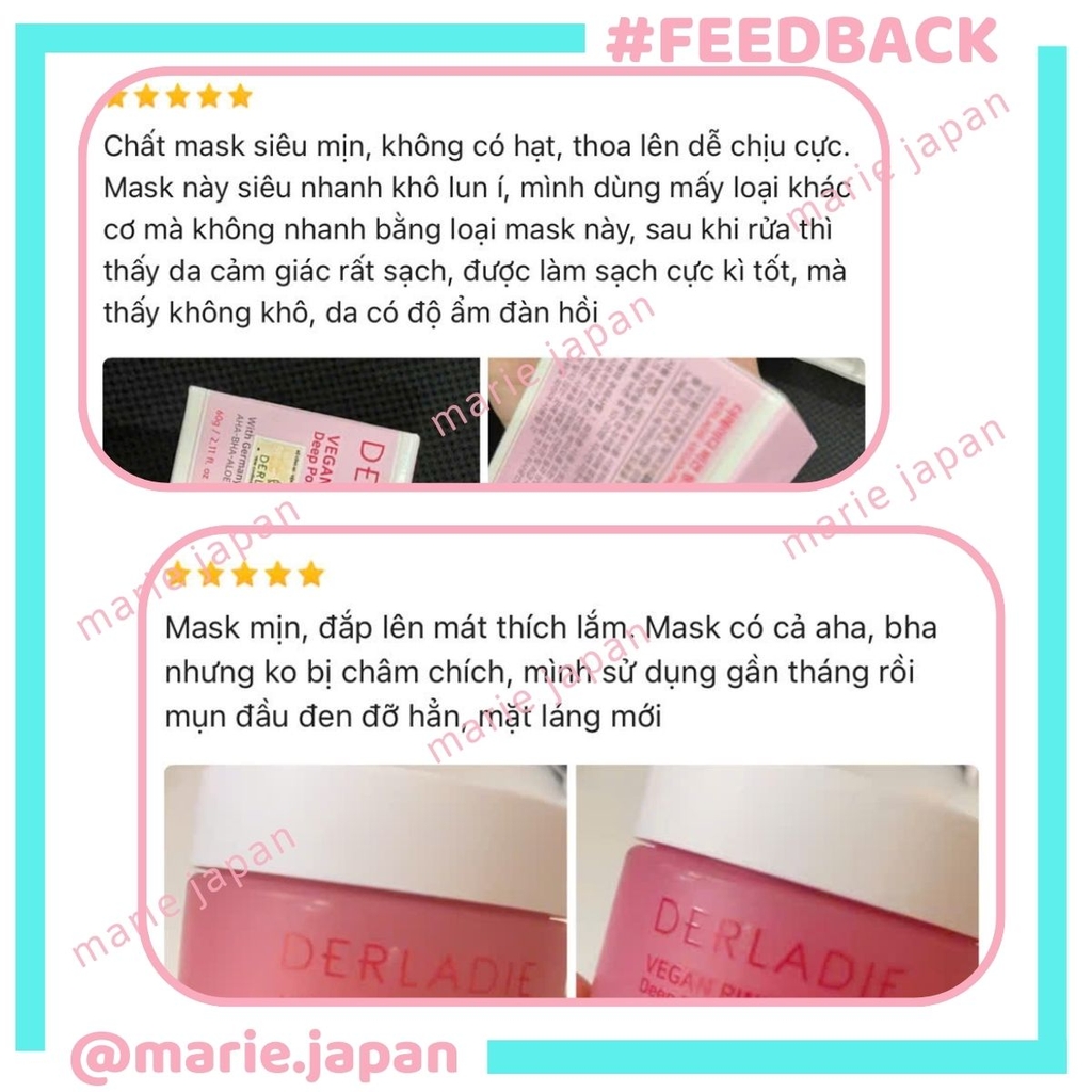 Mặt Nạ Đất Sét Pink Tox Derladie Pore Tightening Clay Mask Sạch Sâu Kiểm Soát Dầu Nhờn Se Khít Lỗ Chân Lông Hàn Quốc