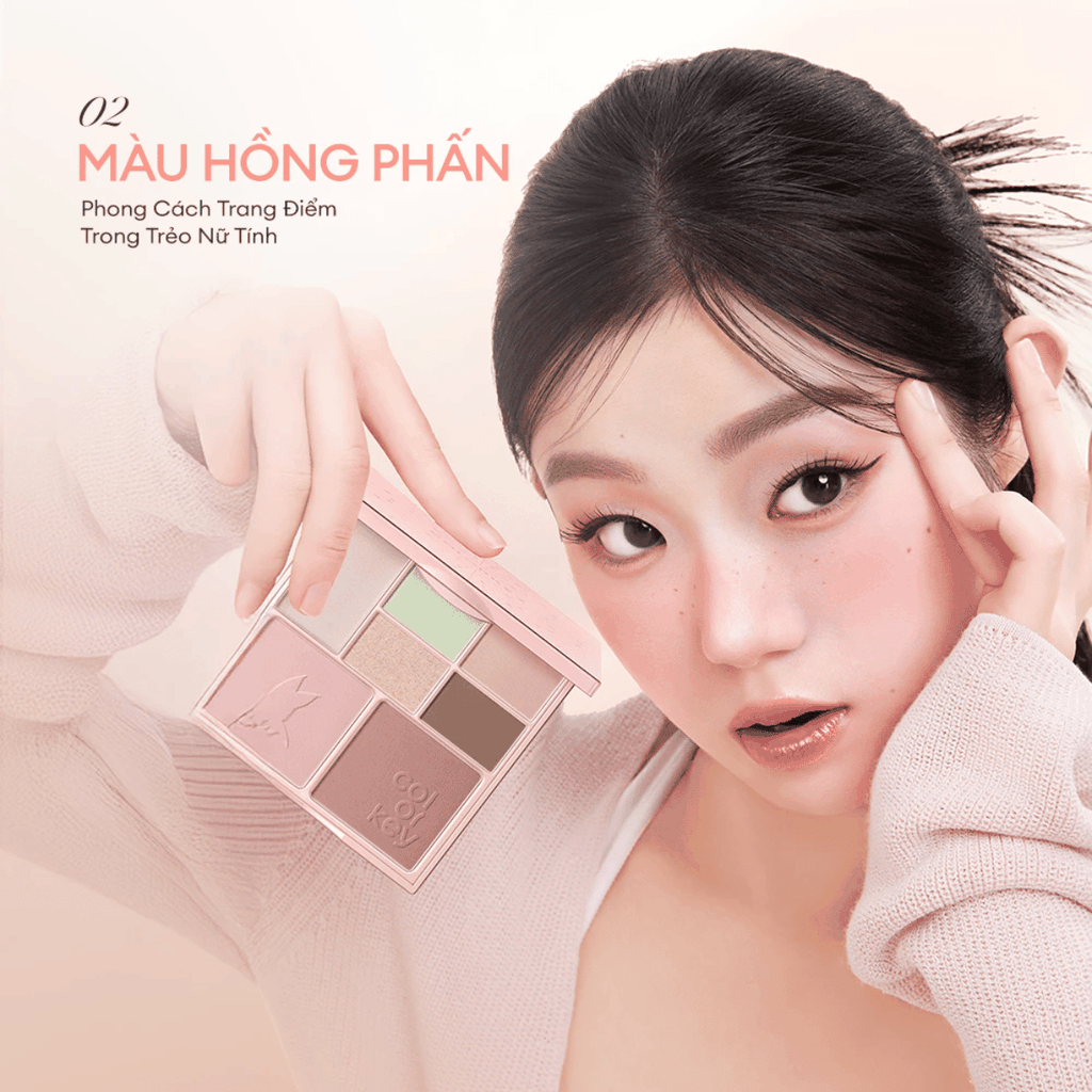 Bảng Phấn Trang Điểm Colorkey 7 Màu, Đa Năng, Phấn Mịn Dễ Tán, Nhỏ Gọn, Phù Hợp Makeup Hàng Ngày