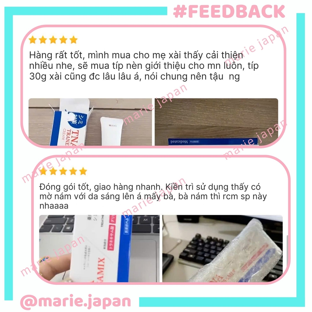 Kem Giảm Nám IKUYO TNA Tranesamix 2% Cream Sáng Da Giảm Thâm Nám Trắng Hồng Nhật Bản Tuýp 30g