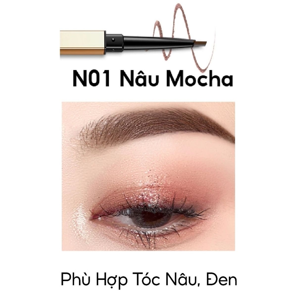 Chì Kẻ Mày Colorkey Hai Đầu Sắc Nét Chống Nước Lâu Trôi  Sketch Eyebrow Pencil 0.7g