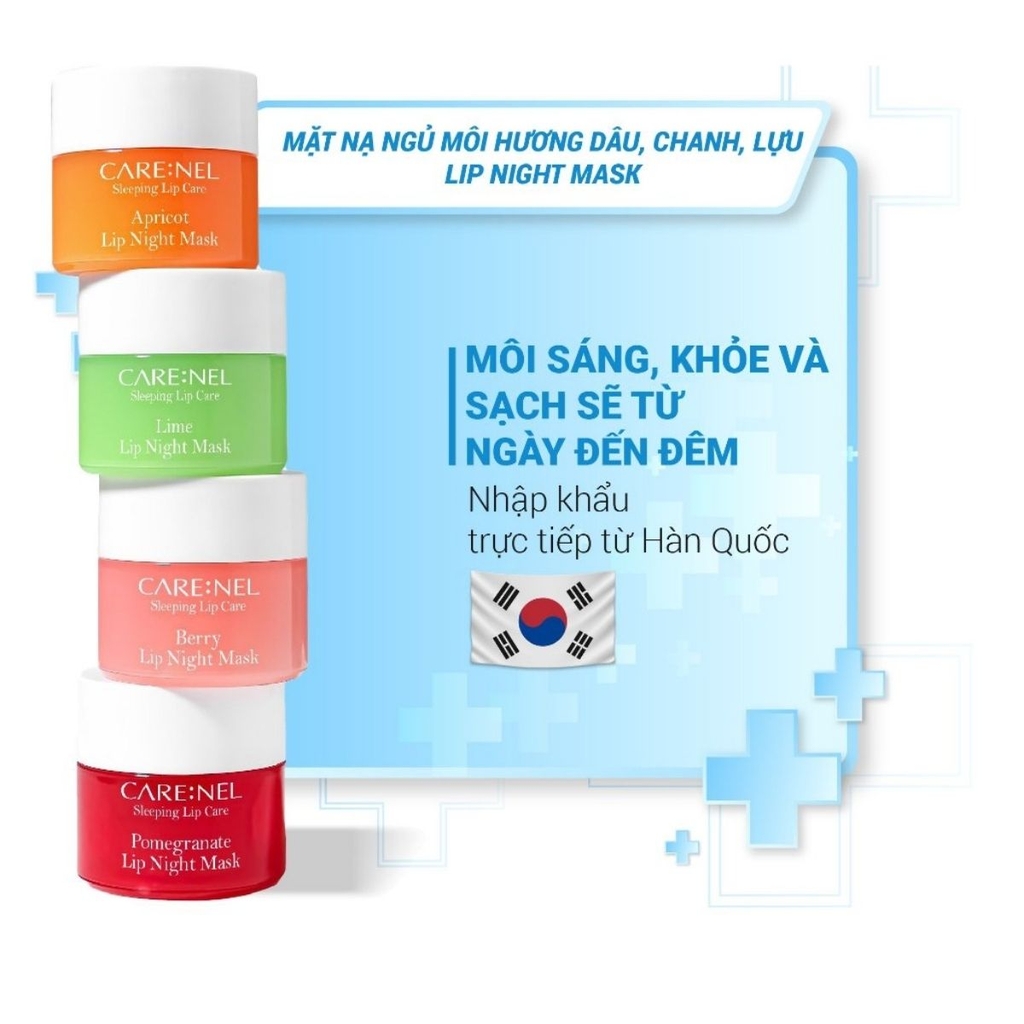 Mặt Nạ Ngủ Môi Care:nel Night Mask Dưỡng Ẩm Môi Hồng Hào Căng Mọng Hàn Quốc 5g