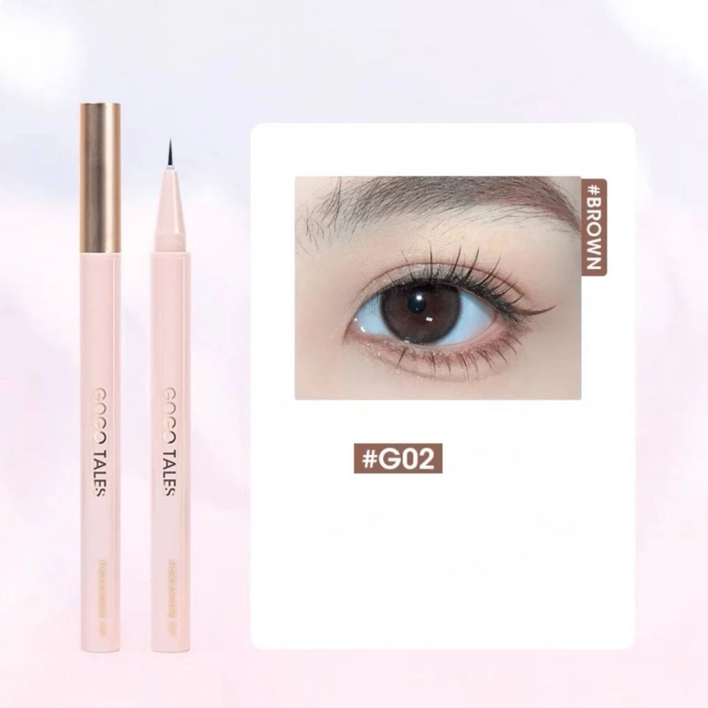 Bút Kẻ Mắt Gogo Tales Charming Fine Natural Nét Siêu Mảnh 0.01mm Dễ Kẻ Lâu Trôi