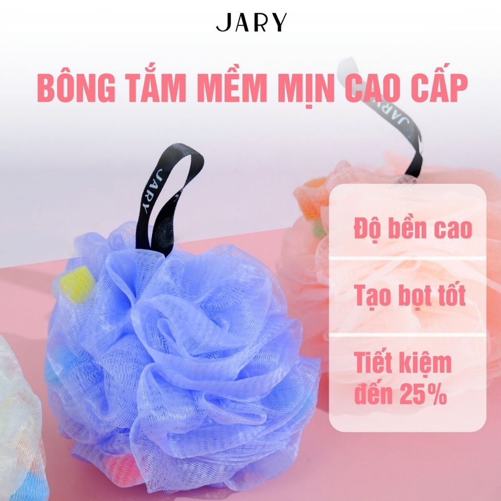 Bông Tắm Xơ Mướp JARY Siêu Tạo Bọt Mềm Mại Làm Sạch Da Hiệu Quả Loofah Bath Sponge 50g