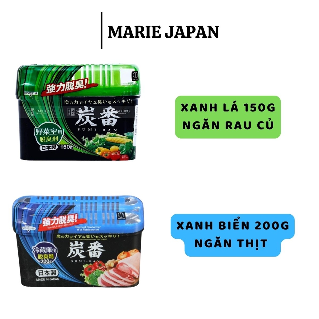 Hộp khử mùi Tủ lạnh KOKUBO than hoạt tính 200g