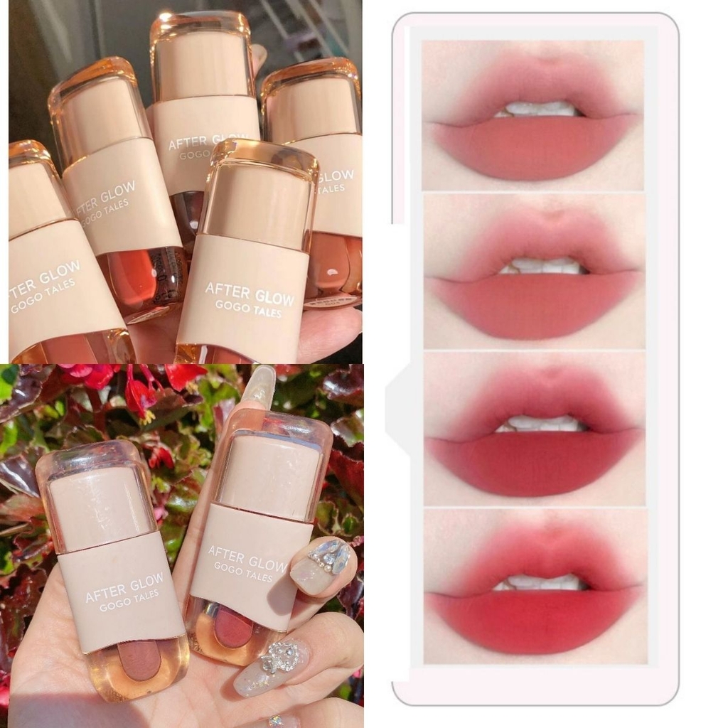 Son Kem Bùn Gogo Tales After Glow Mềm Mịn Lâu Trôi Không Dính Cốc Thin Mud Gauze Lip Glaze GT476