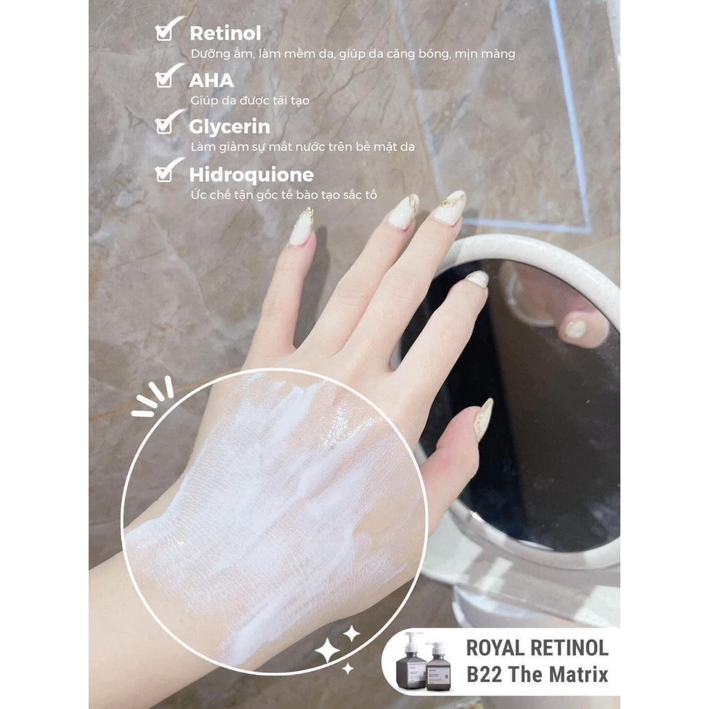 Kem Ủ Trắng Da Royal Retinol B22 Matrix Retinol 1.5%