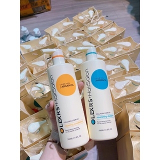 Set Gội Xả Olexrs Phục Hồi Giảm Rụng Kích Mọc Tóc Hair Salon 500ml