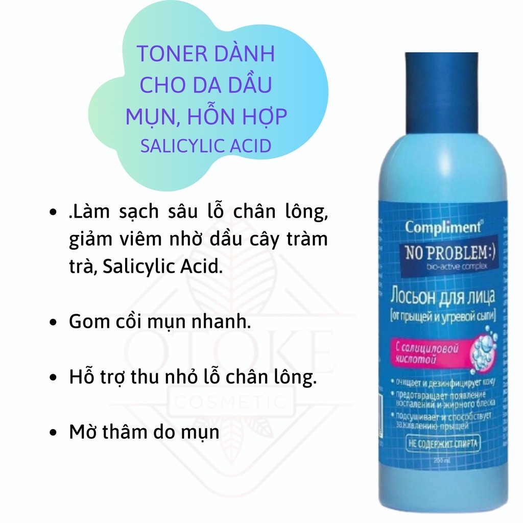 Toner Compliment No Problem Nga Chai 200ml