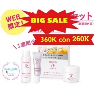 Bộ KIT MINI Dưỡng Trắng Da Siêu Cấp Senka 3 Món Nhật Bản