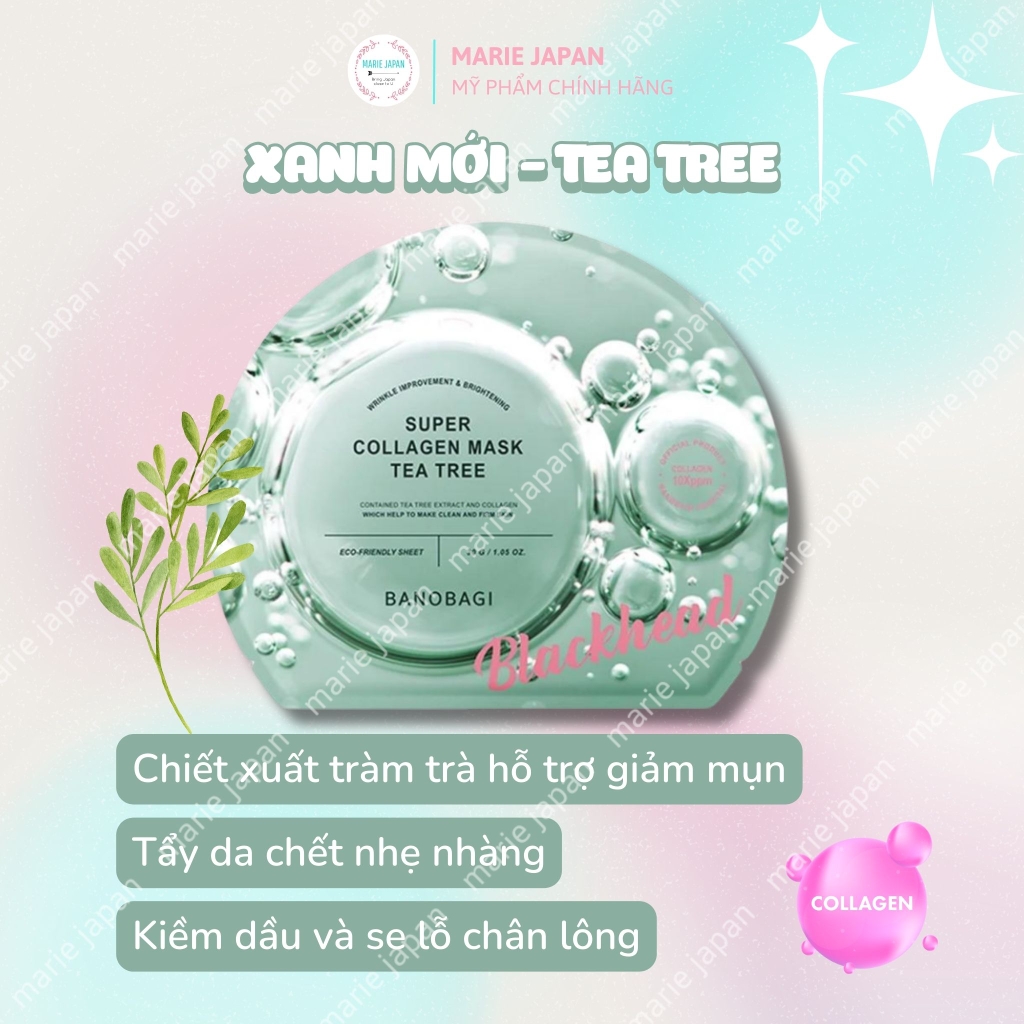 Mặt Nạ Banobagi Super Collagen Mask Dưỡng Trắng Da Giảm Mụn Nám Cao Cấp (MIẾNG LẺ)