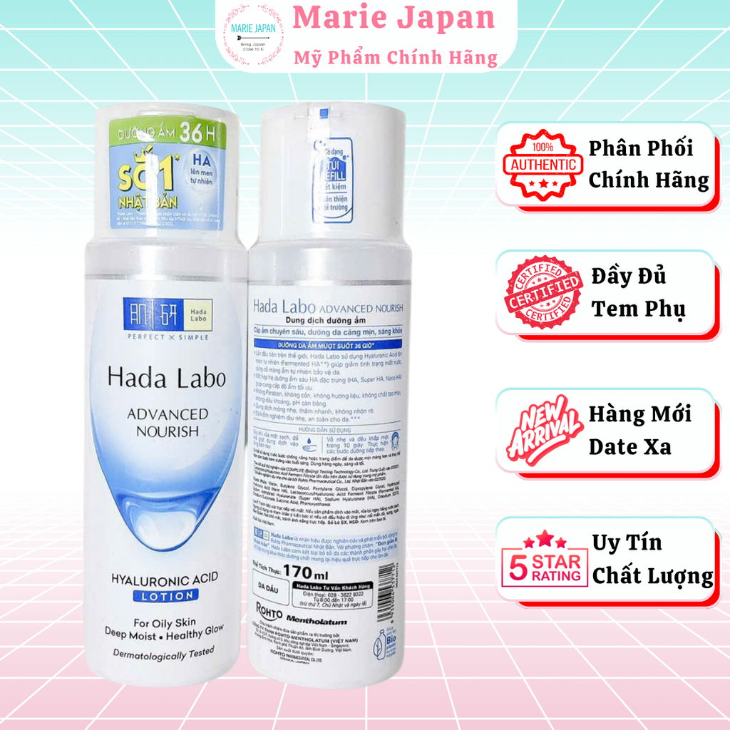 Toner Hada Labo Advanced Nourish Hyaluronic Acid Chai 170ml