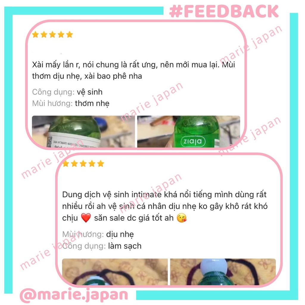 Dung Dịch Vệ Sinh Intimate ZIAJA Wash Gel Dưỡng Ẩm Khử Mùi Cân Bằng PH Chai 200ml