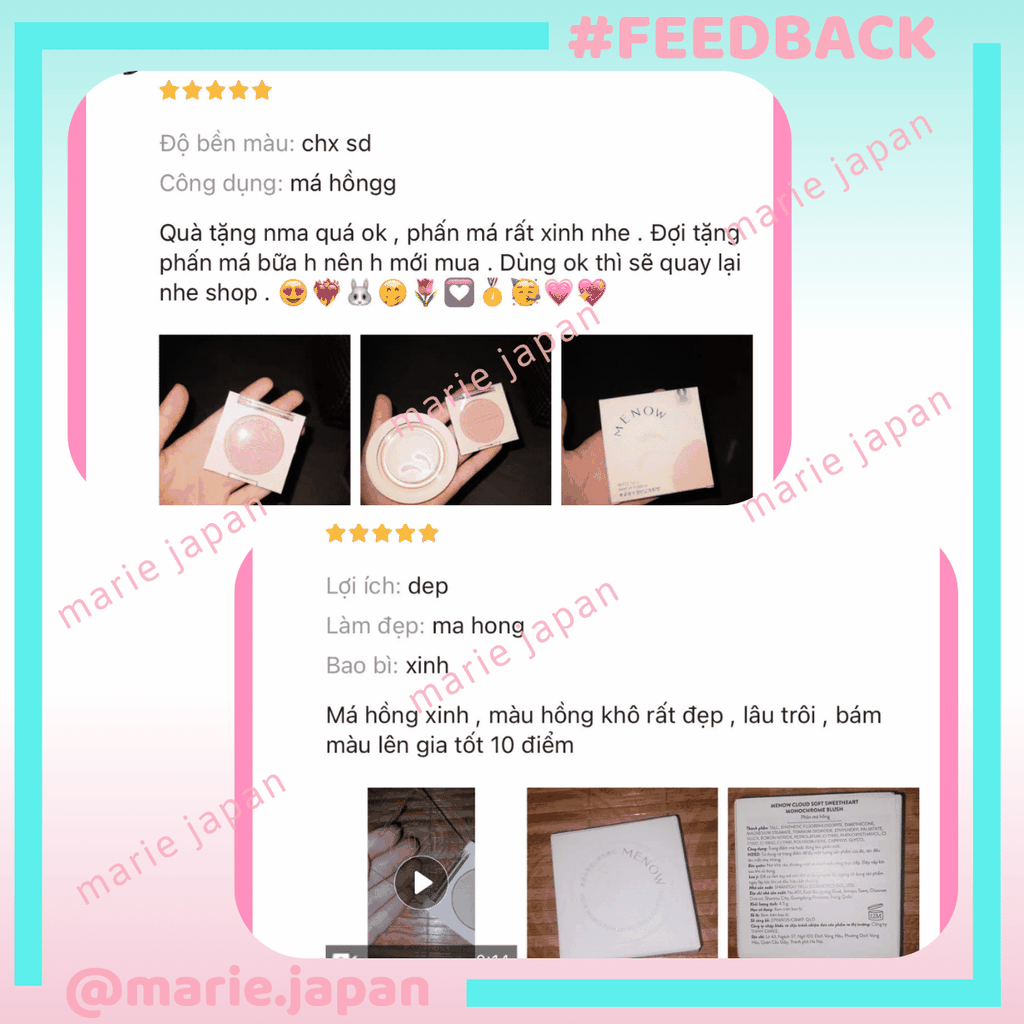 Phấn Má Hồng MENOW Mịn Lì Lâu Trôi Cloud Soft Sweetheart Monochrome Blush 4.5g