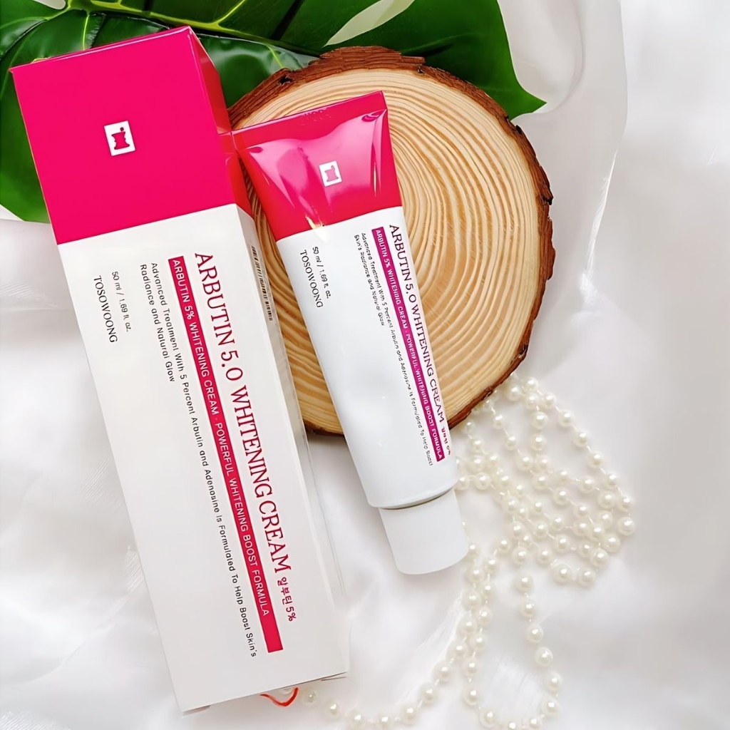 Kem Dưỡng Arbutin 5% Tosowoong Cấp Ẩm Trắng Da Mờ Thâm Nám Hàn Quốc 50ml