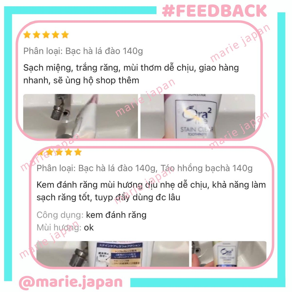 Kem Đánh Răng Ora2 Me Stain Clear Hỗ Trợ Làm Sạch & Chăm Sóc Răng Miệng Nhật Bản