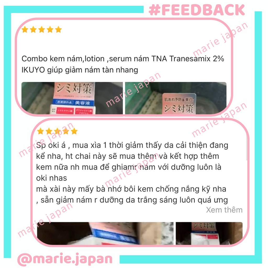 Toner TNA Tranesamix  Dưỡng Ẩm Sáng Da Mờ Thâm Nám Whitening Moisture Milk Lotion Nhật Bản Chai 150ml