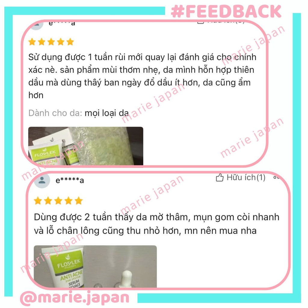 Serum Floslek Giảm Mụn Kiền Dầu Se Lỗ Chân Lông Anti Acne Soothing Tuýp 50ml