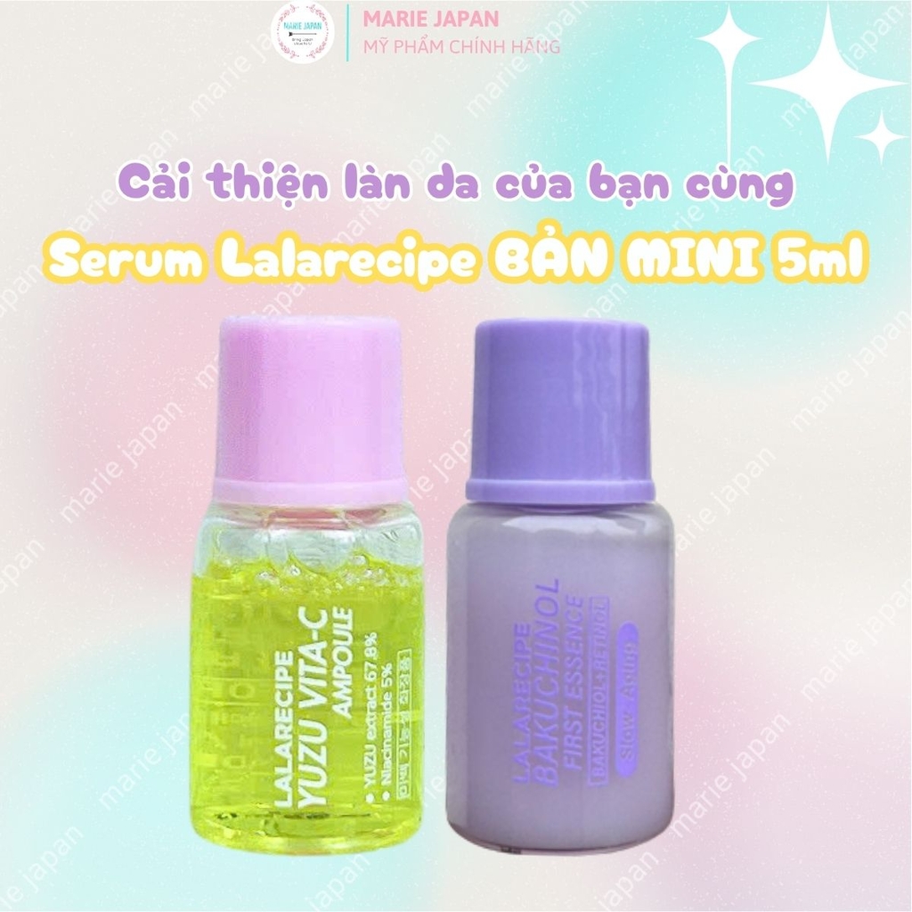 Serum Lalarecipe Bản Mini Yuzu Vita C Ampoule Dưỡng Sáng Da Mờ Thâm Chống Lão Hóa Hàn Quốc 5ml